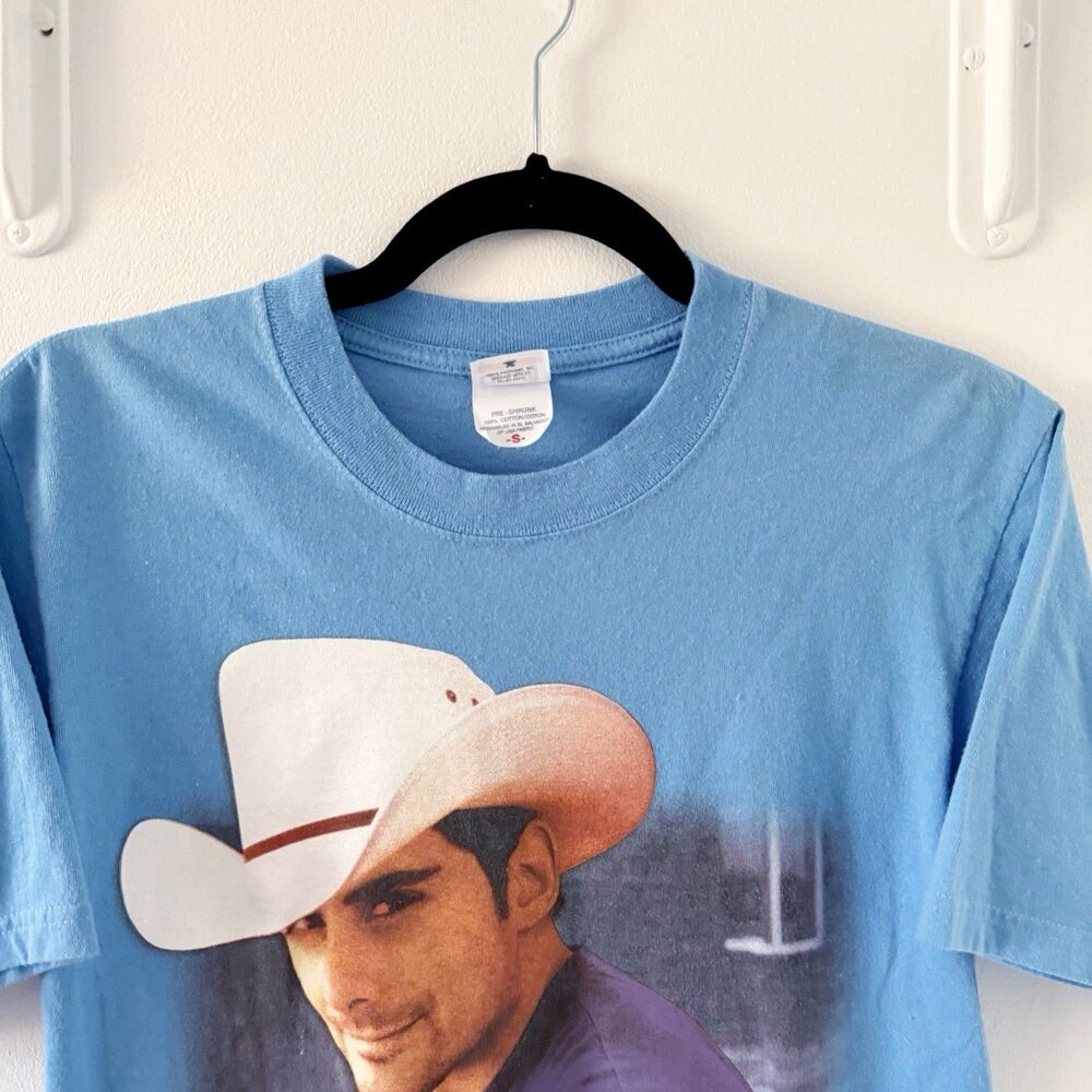 Vintage Y2K Brad Paisley Time Well Wasted Crewneck Tee Shirt Top Size S Small - Picture 3 of 16